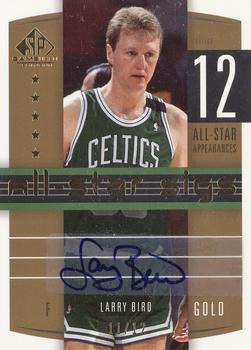 2004-05 SP Game Used - All-Star Sigs Gold #AS-LB Larry Bird Front