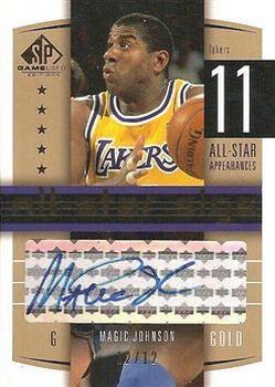 2004-05 SP Game Used - All-Star Sigs Gold #AS-MA Magic Johnson Front