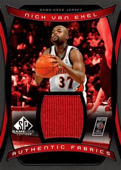 2004-05 SP Game Used - Authentic Fabrics #AF-NV Nick Van Exel Front