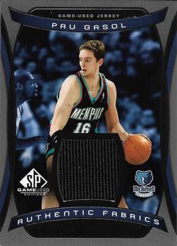 2004-05 SP Game Used - Authentic Fabrics #AF-PG Pau Gasol Front
