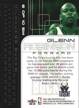 2000-01 Fleer Triple Crown - Scoring Menace #6 SM Glenn Robinson Back