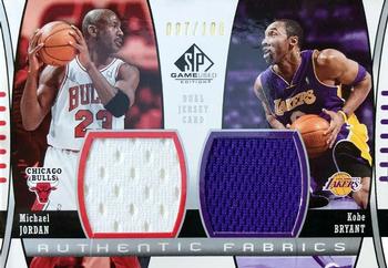 2004-05 SP Game Used - Authentic Fabrics Dual #AF2-JB Michael Jordan / Kobe Bryant Front