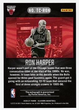 2020-21 Panini Illusions - Trophy Collection Signatures Asia Red and Yellow #TC-RON Ron Harper Back