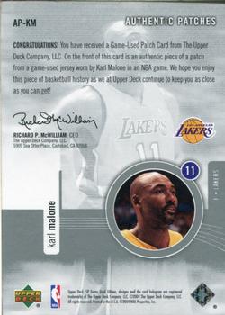 2004-05 SP Game Used - Authentic Patches #AP-KM Karl Malone Back