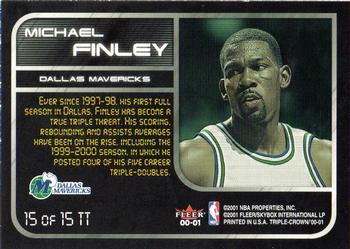 2000-01 Fleer Triple Crown - Triple Threats #15 TT Michael Finley Back