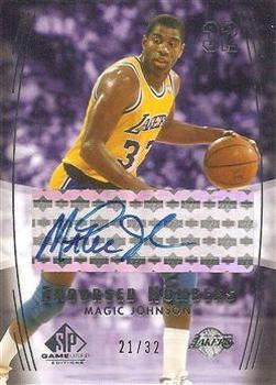 2004-05 SP Game Used - Endorsed Numbers #NU-MA Magic Johnson Front