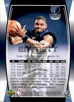 2004-05 SP Game Used - Gold #127 Andre Emmett Back