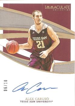 2021 Panini Immaculate Collection Collegiate - Immaculate Ink Gold #II-ACR Alex Caruso Front