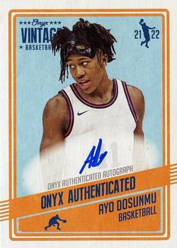 2021-22 Onyx Vintage - Blue Signatures #VAAD Ayo Dosunmu Front