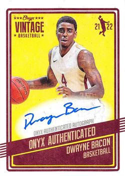 2021-22 Onyx Vintage - Blue Signatures #VADB Dwayne Bacon Front