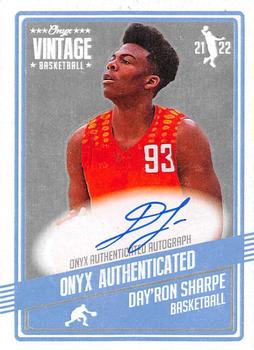 2021-22 Onyx Vintage - Blue Signatures #VADS Day'Ron Sharpe Front