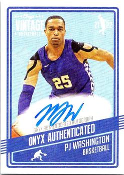 2021-22 Onyx Vintage - Blue Signatures #VAPW P.J. Washington Front