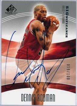 2005-06 SP Game Used Signature Numbers #DR Dennis Rodman/91 - NM-MT