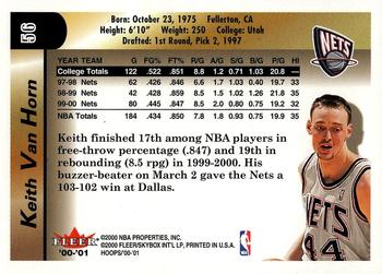 2000-01 Hoops Hot Prospects #56 Keith Van Horn Back