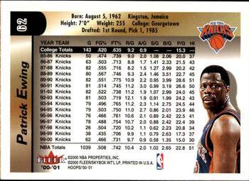 2000-01 Hoops Hot Prospects #62 Patrick Ewing Back
