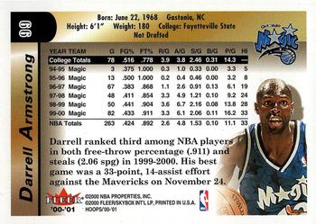 2000-01 Hoops Hot Prospects #99 Darrell Armstrong Back