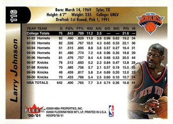 2000-01 Hoops Hot Prospects #116 Larry Johnson Back