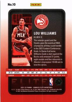 2021-22 Donruss Elite #10 Lou Williams Back