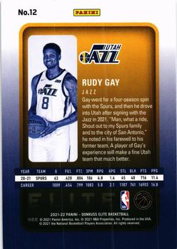 2021-22 Donruss Elite #12 Rudy Gay Back