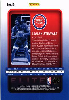 2021-22 Donruss Elite #19 Isaiah Stewart Back