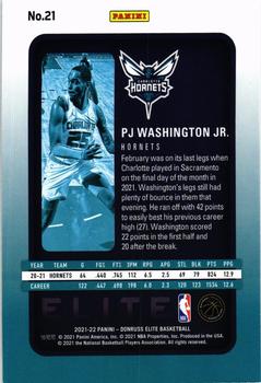 2021-22 Donruss Elite #21 PJ Washington Jr. Back