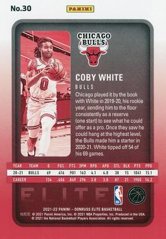 2021-22 Donruss Elite #30 Coby White Back
