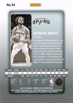 2021-22 Donruss Elite #34 Derrick White Back