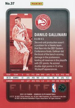 2021-22 Donruss Elite #37 Danilo Gallinari Back