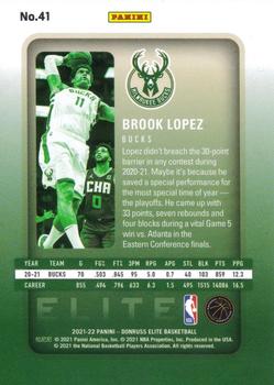 2021-22 Donruss Elite #41 Brook Lopez Back