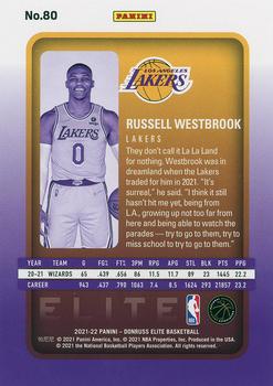 2021-22 Donruss Elite #80 Russell Westbrook Back
