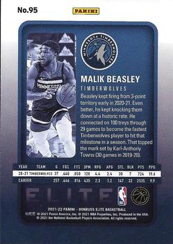 2021-22 Donruss Elite #95 Malik Beasley Back