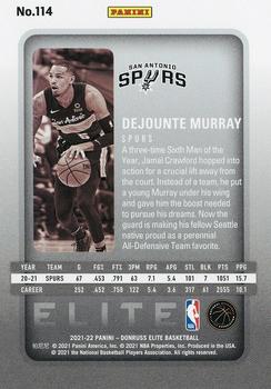 2021-22 Donruss Elite #114 Dejounte Murray Back