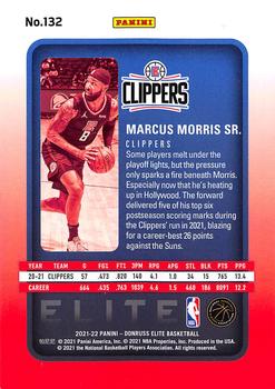 2021-22 Donruss Elite #132 Marcus Morris Sr. Back