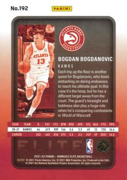 2021-22 Donruss Elite #192 Bogdan Bogdanovic Back