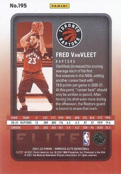 2021-22 Donruss Elite #195 Fred VanVleet Back