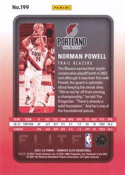 2021-22 Donruss Elite #199 Norman Powell Back