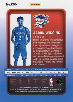 2021-22 Donruss Elite #206 Aaron Wiggins Back