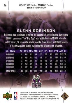 2000-01 SP Authentic #46 Glenn Robinson Back