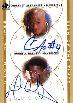 2000-01 SP Authentic - Sign of the Times Double #CA/DH Courtney Alexander / Donnell Harvey Front