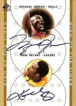 2000-01 SP Authentic - Sign of the Times Double #MJ/KB Michael Jordan / Kobe Bryant Front