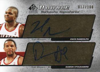 2004-05 SP Signature Edition - Signatures Dual #AS2-RS Zach Randolph / Damon Stoudamire Front
