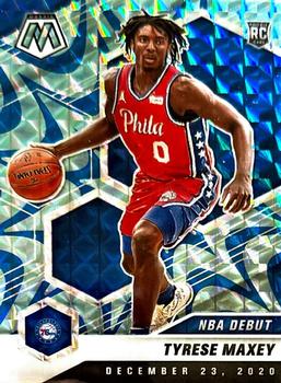 2020-21 Panini Mosaic - Mosaic Reactive Blue #263 Tyrese Maxey Front