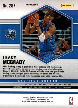 2020-21 Panini Mosaic - Mosaic Reactive Blue #287 Tracy McGrady Back