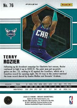2020-21 Panini Mosaic - Mosaic Red #76 Terry Rozier Back