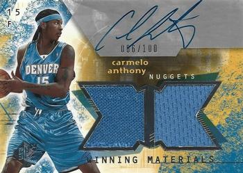 2004-05 SPx - Winning Materials Autographs #WMA-CA Carmelo Anthony Front