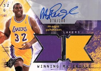 2004-05 SPx - Winning Materials Autographs #WMA-MA Magic Johnson Front