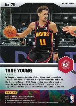 2020-21 Panini Mosaic - Center Stage #20 Trae Young Back