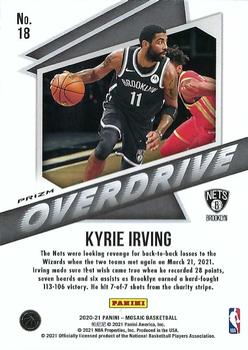 2020-21 Panini Mosaic - Overdrive #18 Kyrie Irving Back