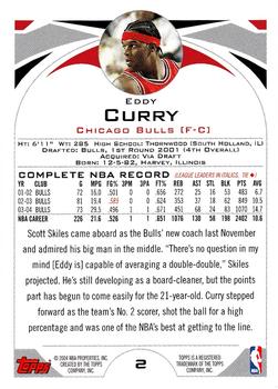 2004-05 Topps 1st Edition #2 Eddy Curry Back