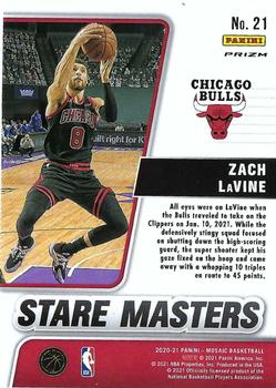 2020-21 Panini Mosaic - Stare Masters Mosaic #21 Zach LaVine Back